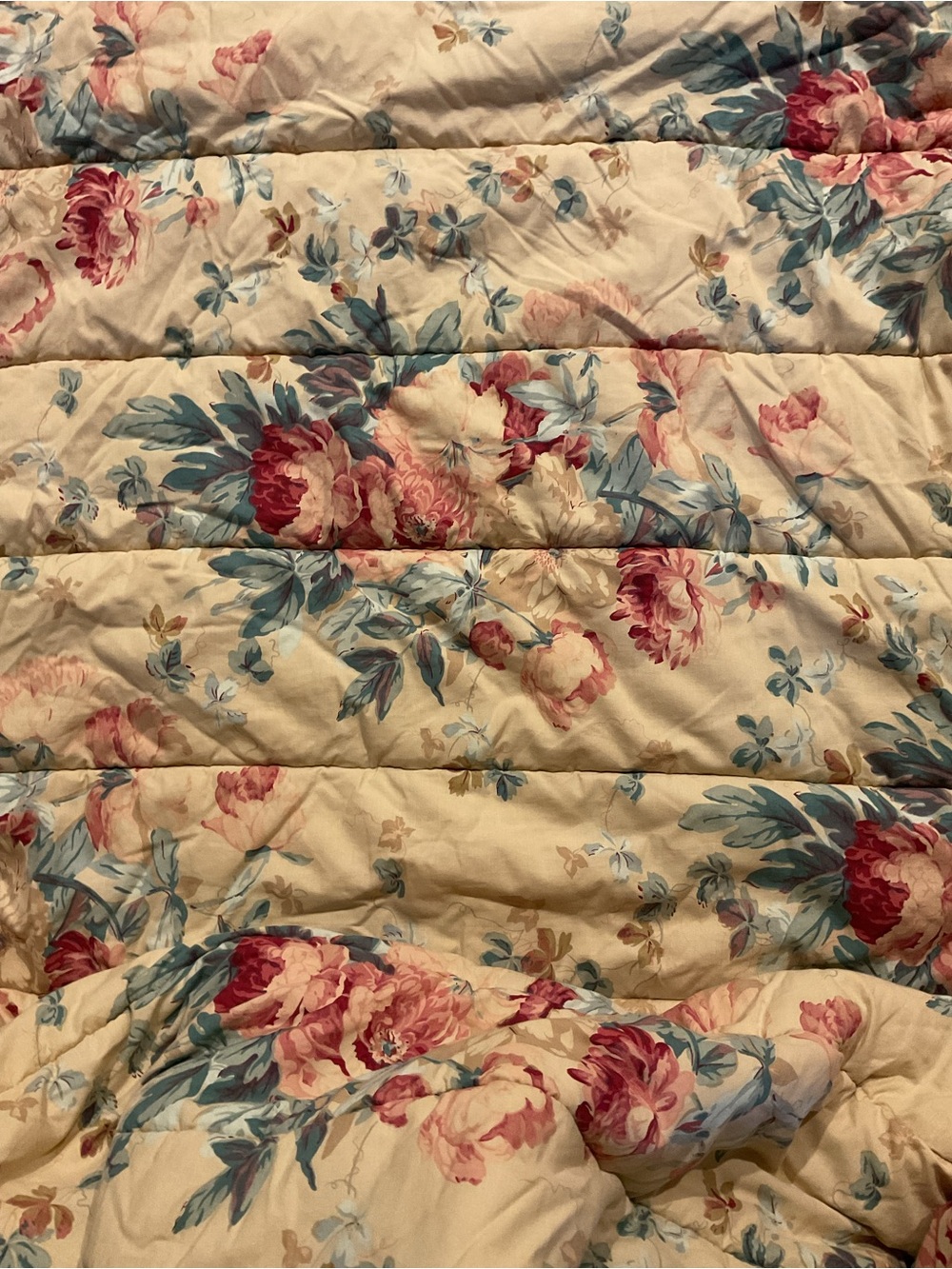 Vintage Ralph Lauren Elsa Grasslands Quilt Floral Comforter Bedding Full/Queen